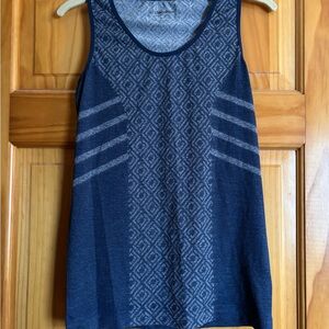 Liz Claiborne Geometric Navy Tank Top